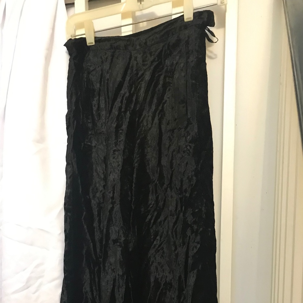 Vintage 90’s JP Gaultier black crushed velvet pants medium